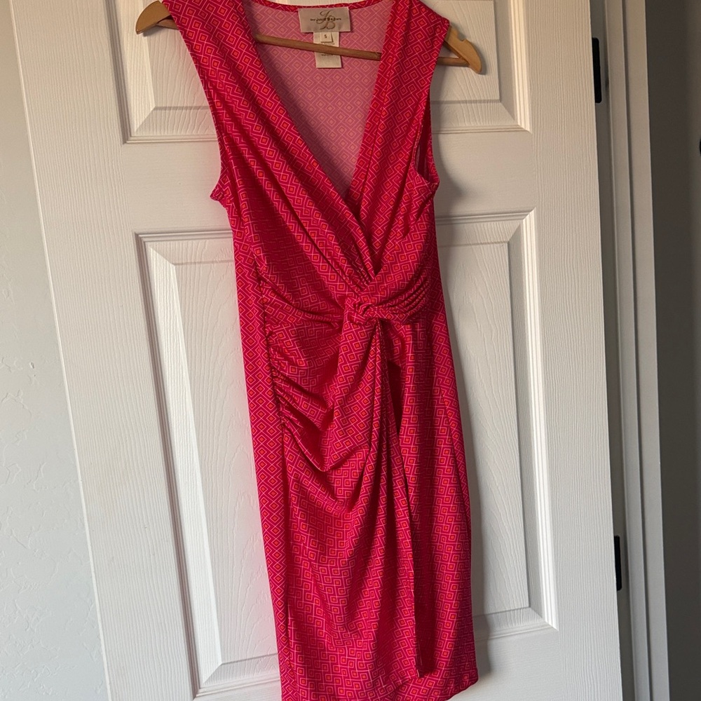 JB by Julie Brown Geometric Pink Midi Dress